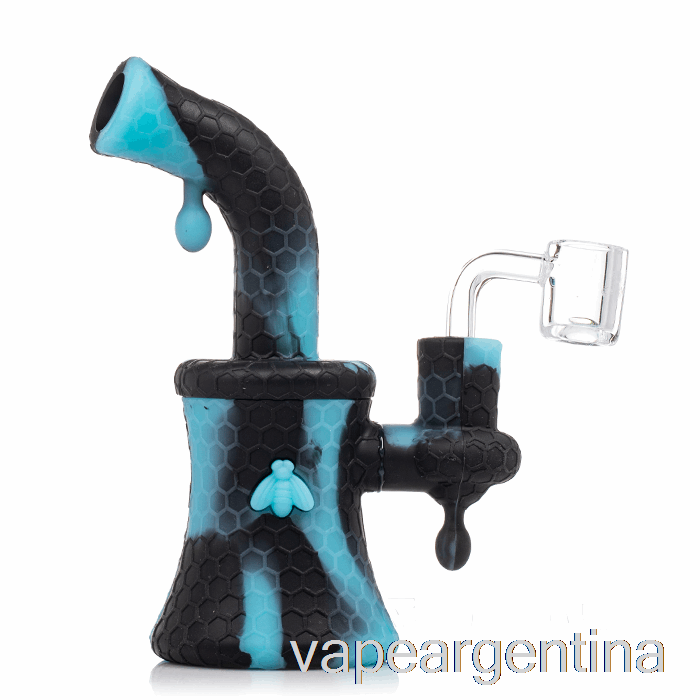 Stratus Bee Silicona Dab Rig Negro / Uv Azul (negro / Uv Azul) Vape Descartable